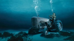 Bubbles underwater tractors