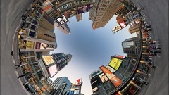 Buildings Toronto fisheye effect
