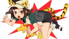 Bunnies brown eyes brunettes short hair braids animal ears 