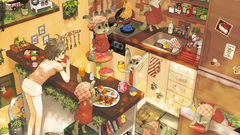 Bunnies food funny kitchen