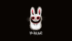 Bunnies horror creepy minimalistic
