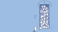 Bunnies minimalistic elevators