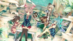 Bunny girls pink hair