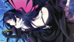 Butterflies ass red eyes gloves blue hair long hair anime girls 