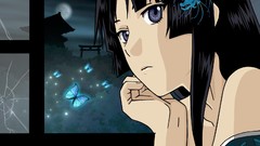 Butterflies bare shoulders woman