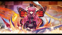 Butterflies dolls wings dress tie Jewelry gloves bracelets pink 