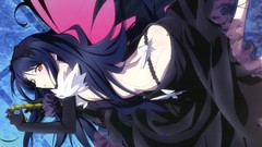Butterflies gloves long hair anime girls accel world black hair 