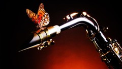 Butterflies landing saxophones