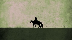 Butterflies simple Horses silhouettes poop