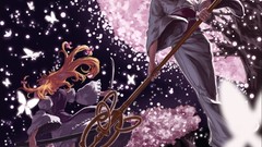 Butterflies weapons Katana dress staff kimono Swords bows 