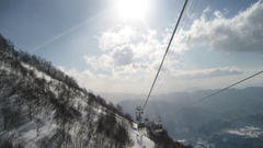 Cable cars Mountains snow