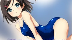 Calendar school anime girls swimsuits school swimsuits Hentai 