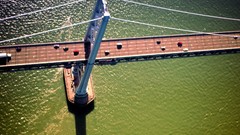 California San Francisco aerial bay bridge