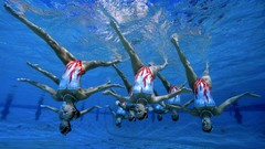 California Team underwater swimming synchronized swimming tiaras