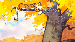 Calvin and hobbes yellow