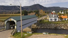 Canada quebec fjord covered bridge
