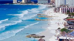 Cancun shoreline Mexico