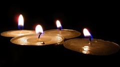 Candles flames saint tealight