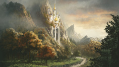 canterlot fantasy art castle Trees landscape artwork
