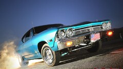 Car chevrolet chevelle Chevrolet blue cars vehicle blue cyan