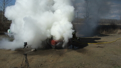 Car fire training high