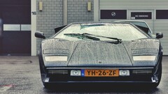 Car Lamborghini dutch water drops rain lamborghini countach