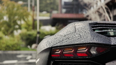 Car Lamborghini Lamborghini-Aventador rain vehicle black cars