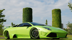 Car Lamborghini tuning lamborghini murcielago green cars hedges