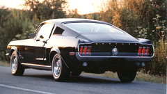 Car mustang Ford classic 1968 fastback any trasero