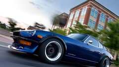 Car Nissan Datsun blue cars motion blur vehicle Nissan S30