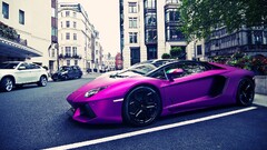 Car purple cars City vehicle urban Supercars Lamborghini