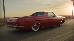 Car red cars GAZ-24 Volga route 66 road vehicle GAZ asphalt