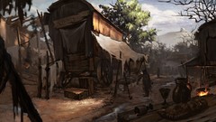 Caravan diablo iii concept art video games fantasy art Tristram