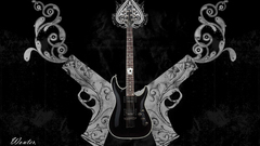 Cards Guns guitars spade