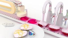 Cards Hearts Candies 3d valentines day faucets cgi K3 Studio