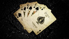 Cards poker playing cards dark background digital art ace of 