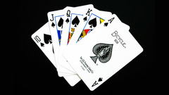 Cards spade black background