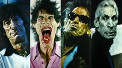 Caricature Celebrity keith richards artwork mick jagger Rolling 
