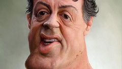 Caricature Rambo realistic