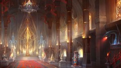 Carpet chandelier Pillars interior design vases artwork thrones 