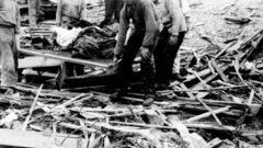 Carrying bodies galveston hurricane