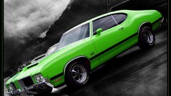 Cars 1971 Oldsmobile muscle cars selective coloring