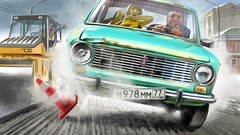 Cars advertisement USSR Taxi artwork Russians russian cars Lada 