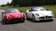 Cars Alfa Romeo red cars white cars Alfa Romeo 8C Alfa Romeo 8C 