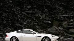 Cars Aston Martin side view v12 white cars Aston Martin V12 
