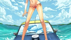 Cars Australia blondes anime girls cleavage bikini swimsuits 