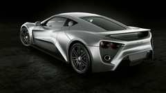 Cars black background Zenvo vehicles zenvo st1 rear angle view
