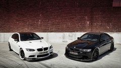 Cars BMW bmw m3 brick wall tire tracks