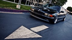 Cars BMW old cars e38 black cars BMW E38