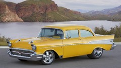 Cars Chevrolet vehicles classic cars muscle cars yellow cars 